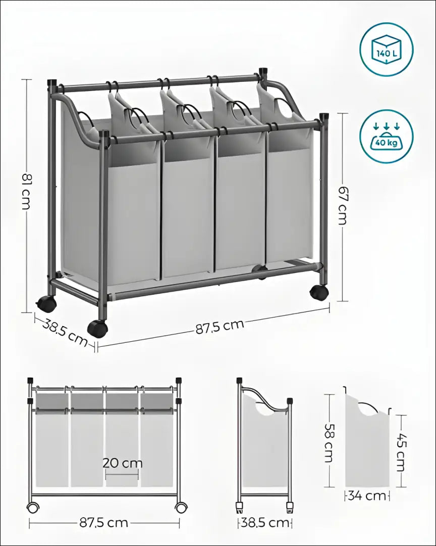 Skalbinių krepšiai su rėmu SM678 - €74 Save 40% 50-100, __label:Pristatymas 5-14 d.d., notouch30, skalbiniai, song