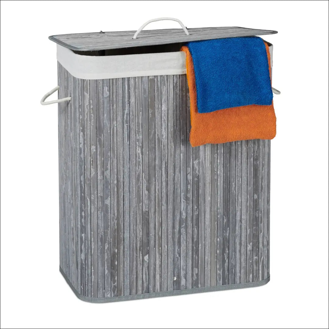 Skalbinių krepšys DI9388 - €23 Save 50% __label:Pristatymas 1-2 d.d., color-kremas, color-pilka, material-bambukas,