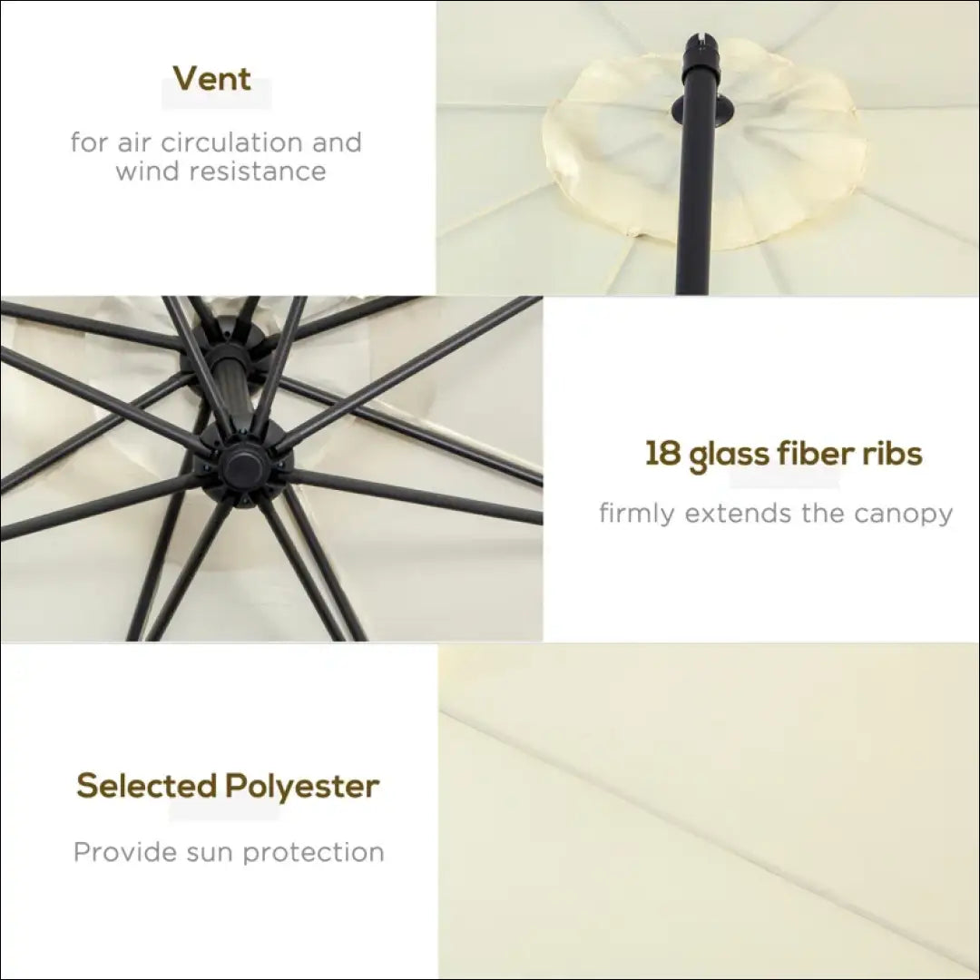 Skėtis LI704 - €135 Save 50% 100-200, __label:Pristatymas 1-2 d.d., color-smelio, lauko baldai, material-poliesteris