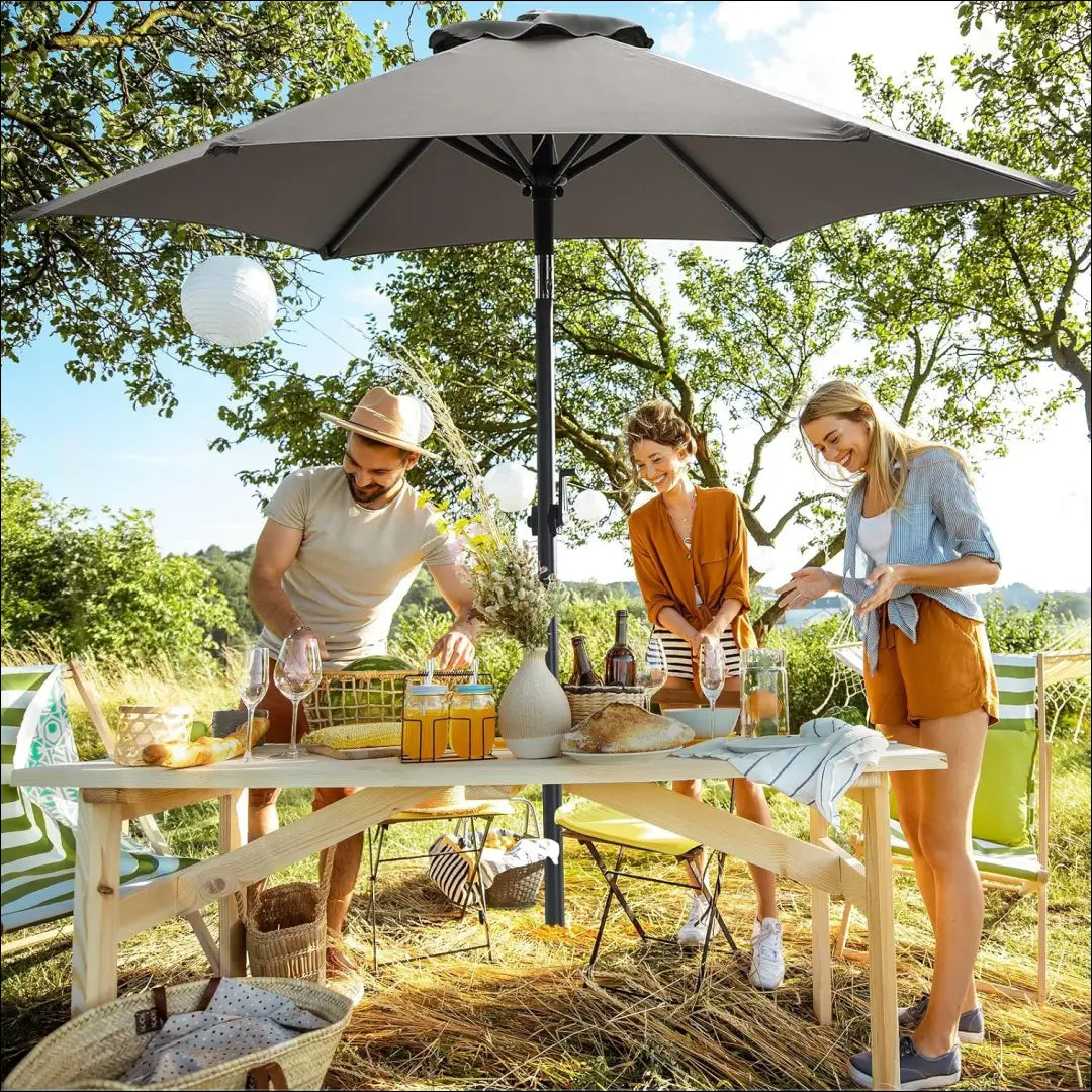 Skėtis LI837 - €39 Save 50% 25-50, __label:Pristatymas 1-2 d.d., color-pilka, lauko baldai, material-poliesteris €25