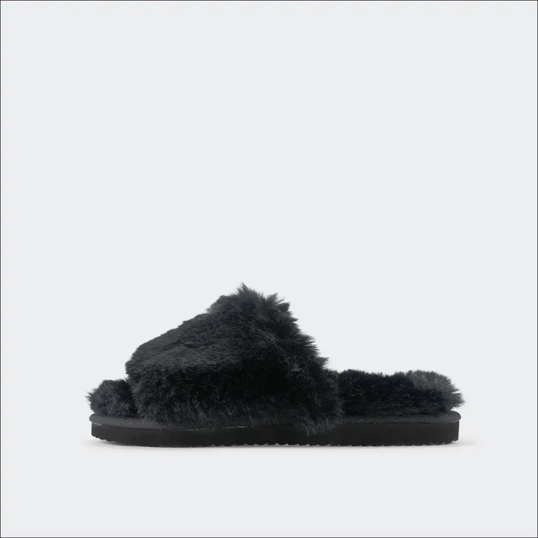 Šlepetės (36) DR124 - €23 Save 50% __label:Pristatymas 1-2 d.d., color-juoda, drabuziai, material-dirbtinis-kailis,