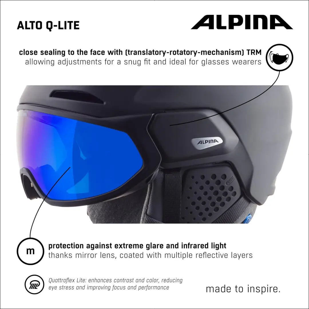 Slidinėjimo šalmas su akiniais “Alpina ALTO Q-LITE” SP007 - €112 Save 30% 100-200, __label:Pristatymas 1-2 d.d.,