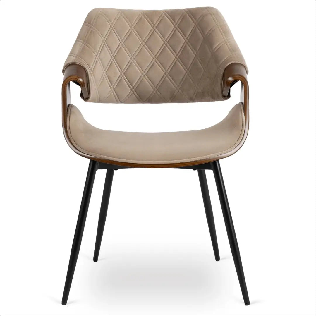 Smėlio/riešutmedžio spalvos aksominė kėdė TE1470 - €141.74 Save 15% __label:Pristatymas 5-14 d.d., Newelite Naujausi