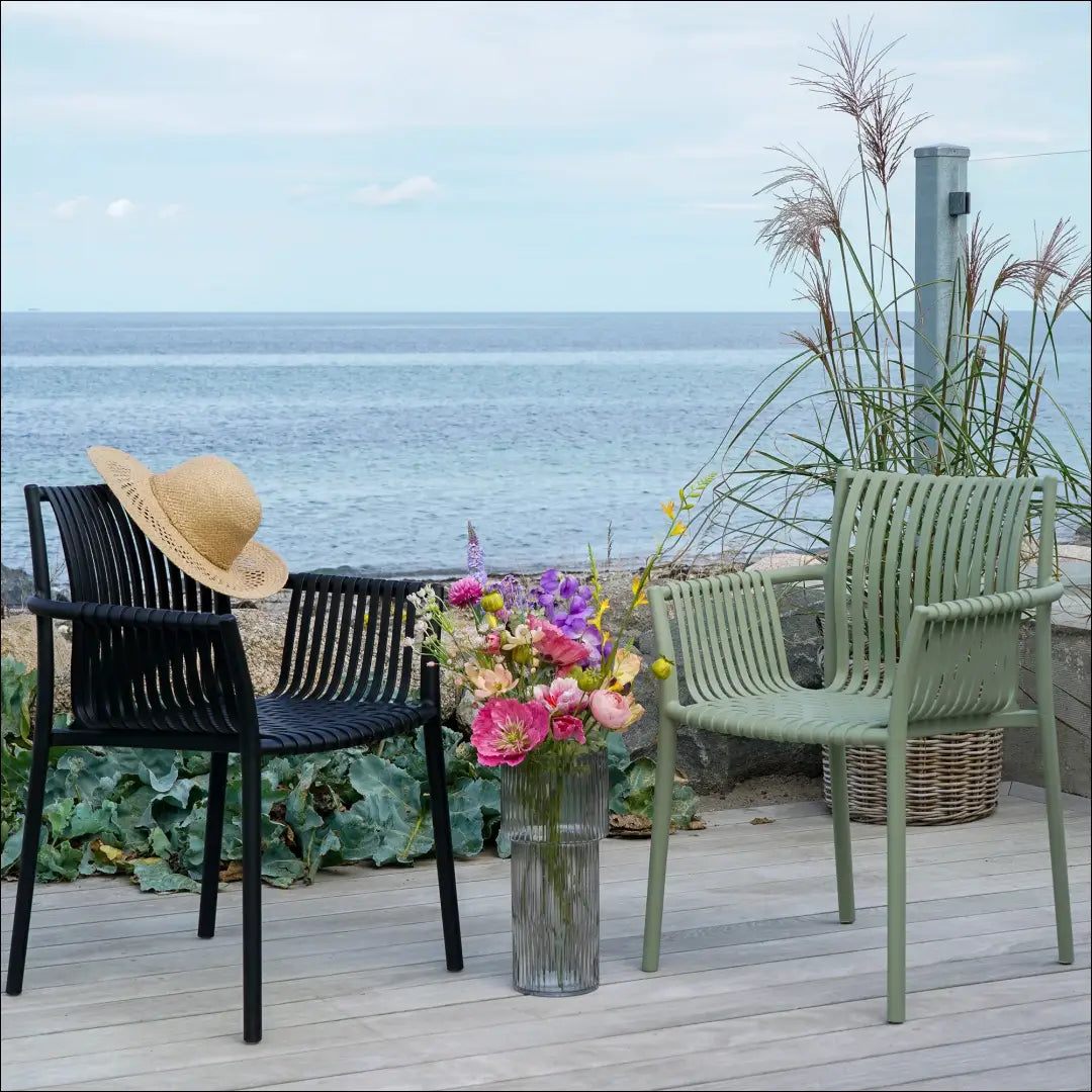 Sodo kėdė polipropileno sudedama žalia RD1037 - €73 Save 15% 50-100, __label:Pristatymas 5-14 d.d., Dining chairs,