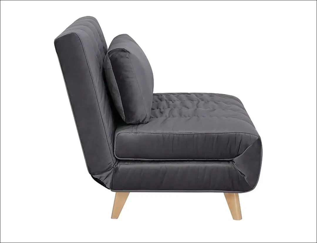 Sofa - lova AL003 - __label:Pristatymas 5-14 d.d., color-melyna, color-pilka, material-aksomas, material-poliesteris