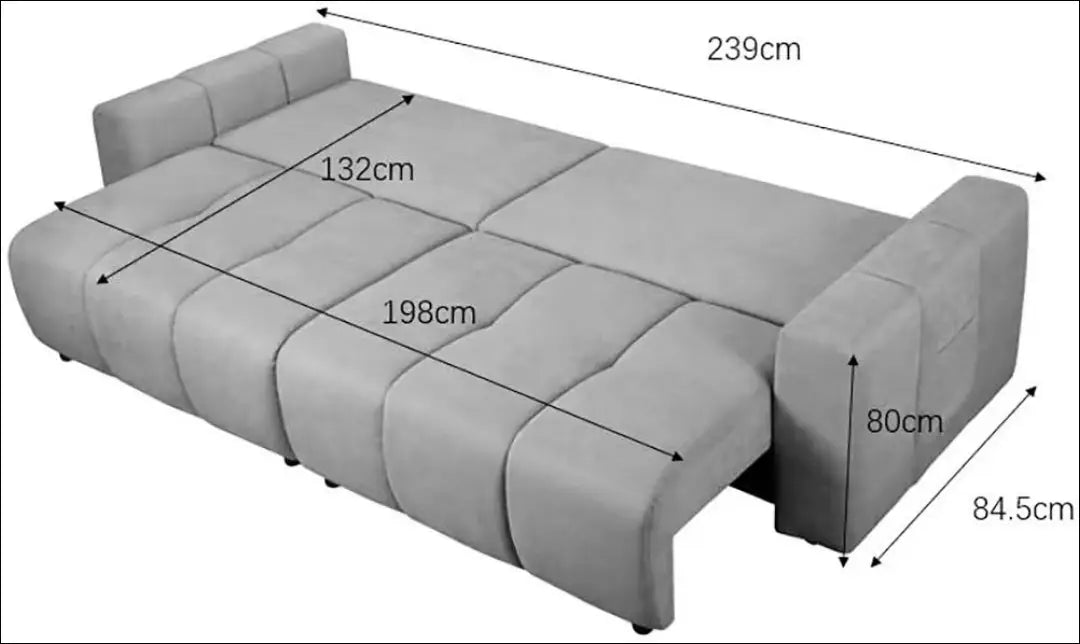 Sofa - lova MI928 - €440 Save 50% __label:Pristatymas 1-2 d.d., color-smelio, material-gobelenas, minksti, over-200