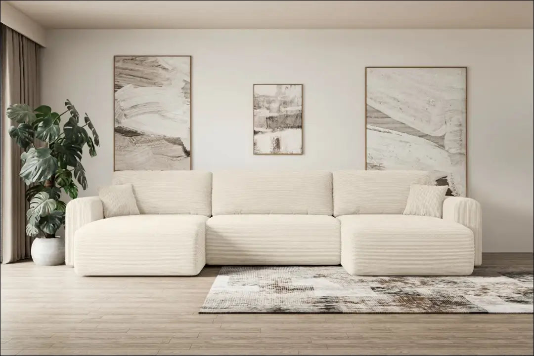 Sofa-lova MI968 - €534 Save 40% __label:Pristatymas 1-2 d.d., color-kremas, kampai, material-poliesteris, minksti Virš