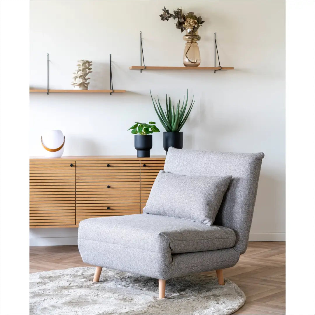 Sofa-lova pilka natūralios kojos RD228 - €373 Save 15% __label:Pristatymas 5-14 d.d., nordic, over-200, Pilka, Sofa