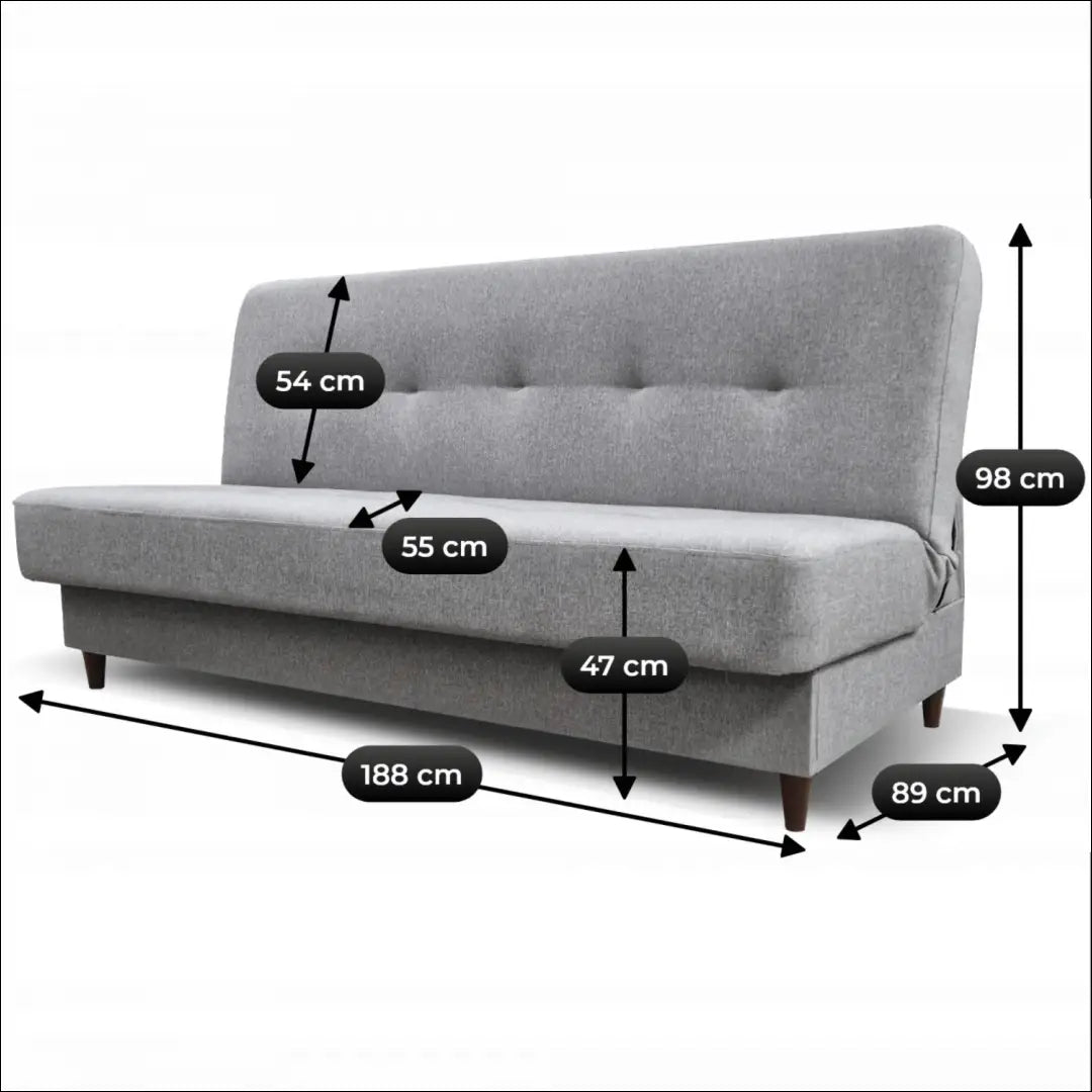 Sofa-lova su audiniu pilkos spalvos TE1178 - €536 Save 15% __label:Pristatymas 5-14 d.d., elite, over-200,