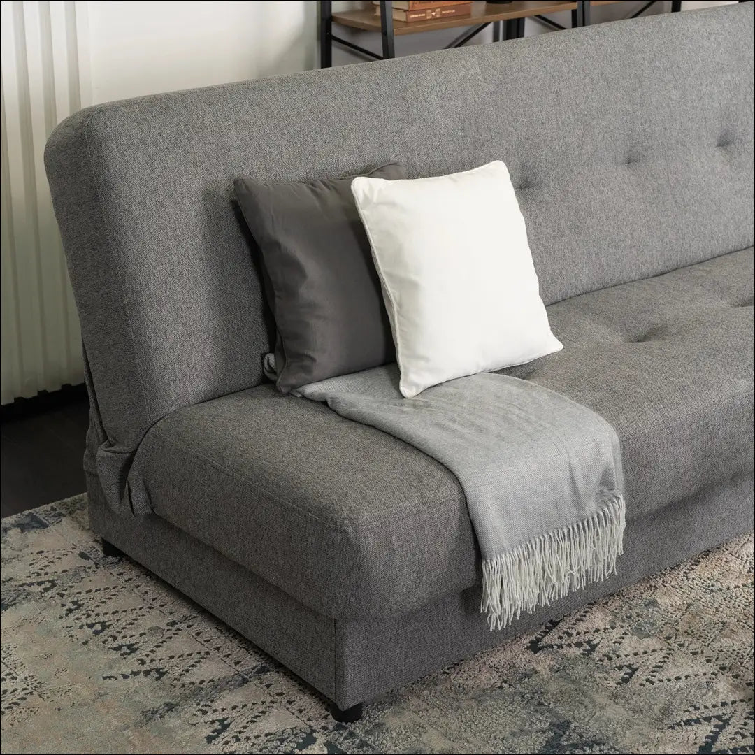 Sofa-lova su audiniu pilkos spalvos TE272 - €532 Save 15% __label:Pristatymas 5-14 d.d., elite, over-200, spalva-pilka,