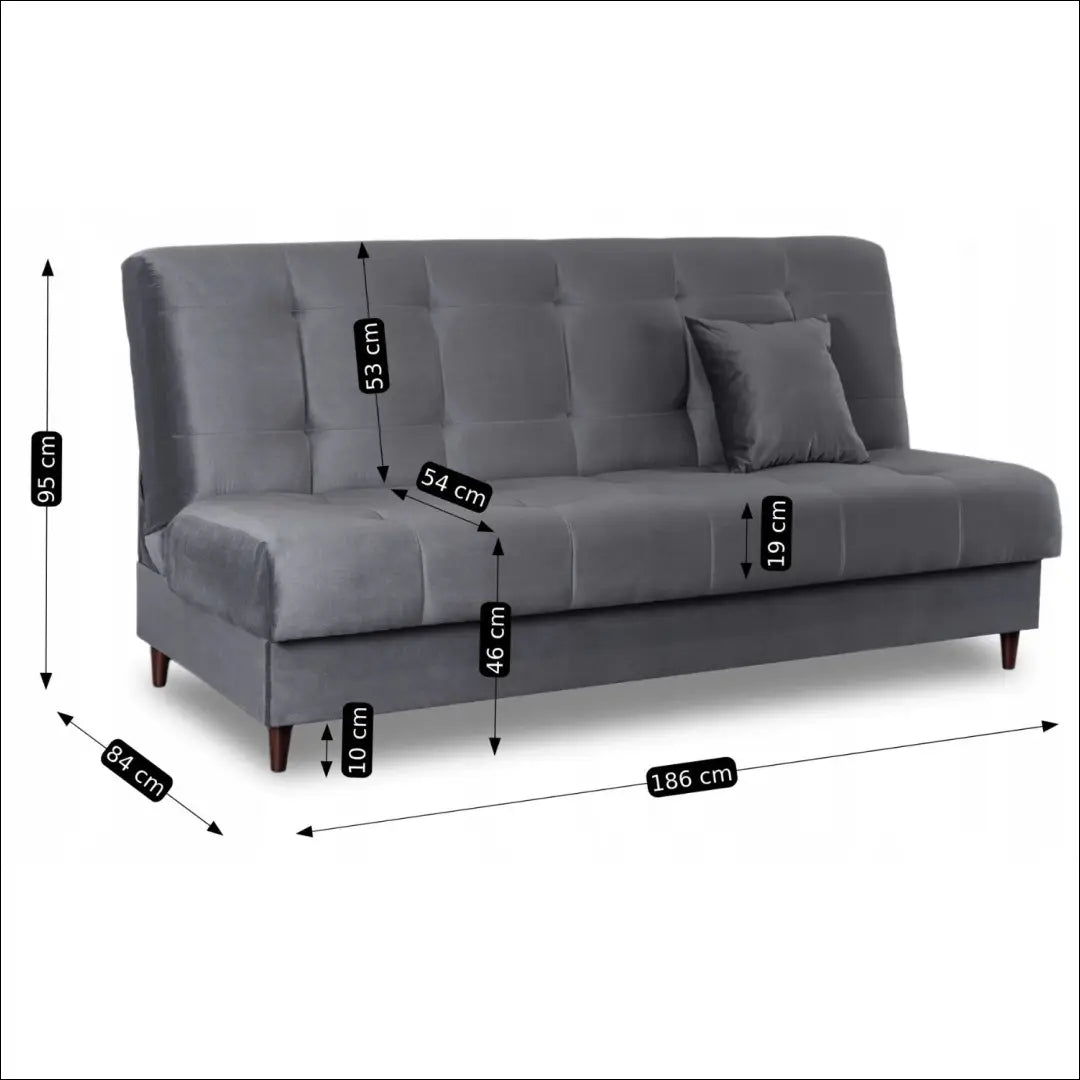 Sofa-lova su audiniu pilkos spalvos TE441 - €653 Save 15% __label:Pristatymas 5-14 d.d., elite, over-200, spalva-pilka,