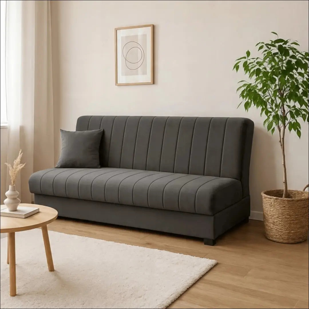 Sofa-lova su audiniu pilkos spalvos TE684 - €608 Save 15% __label:Pristatymas 5-14 d.d., elite, over-200, spalva-pilka,
