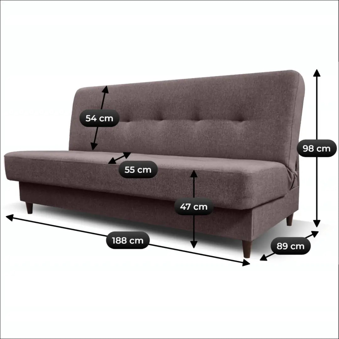 Sofa-lova su audiniu rudos spalvos TE1179 - €536 Save 15% __label:Pristatymas 5-14 d.d., elite, over-200, spalva-ruda,