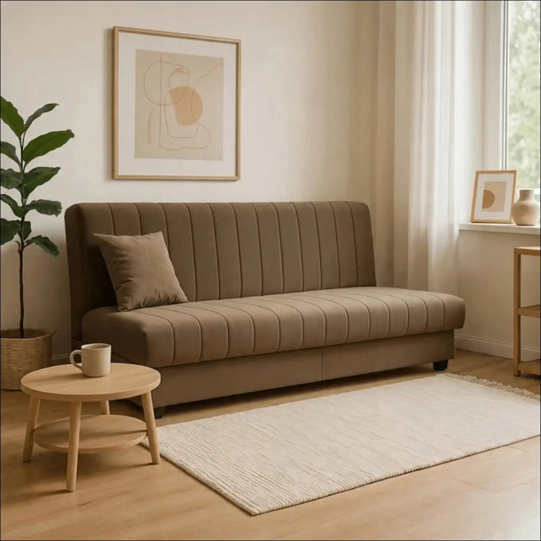 Sofa-lova su audiniu smėlio spalvos TE685 - €608 Save 15% __label:Pristatymas 5-14 d.d., elite, over-200,