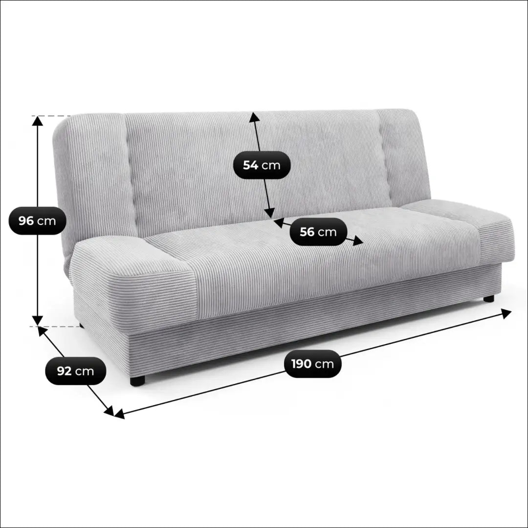 Sofa-lova su korduro audiniu pilkos spalvos TE1081 - €554 Save 15% __label:Pristatymas 5-14 d.d., elite, over-200,
