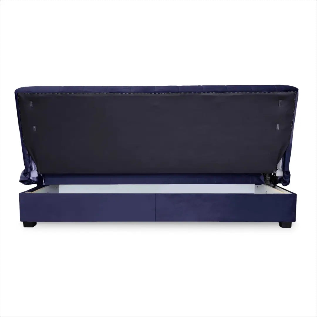 Sofa-lova su veliūro audiniu tamsiai mėlynos spalvos TE682 - €608 Save 15% __label:Pristatymas 5-14 d.d., elite,