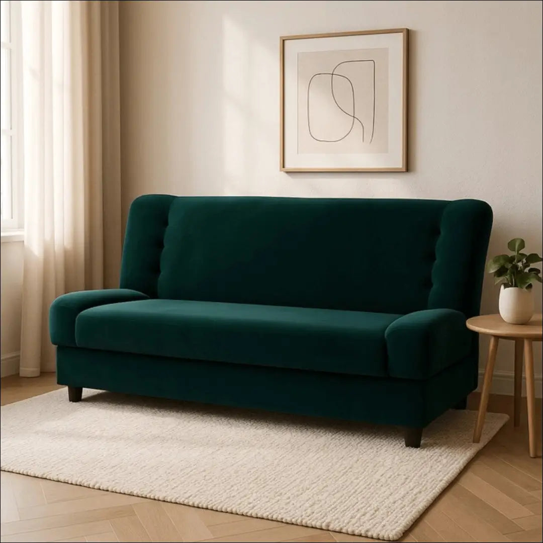 Sofa-lova su veliūro audiniu žalios spalvos TE680 - €547 Save 15% __label:Pristatymas 5-14 d.d., elite, over-200,