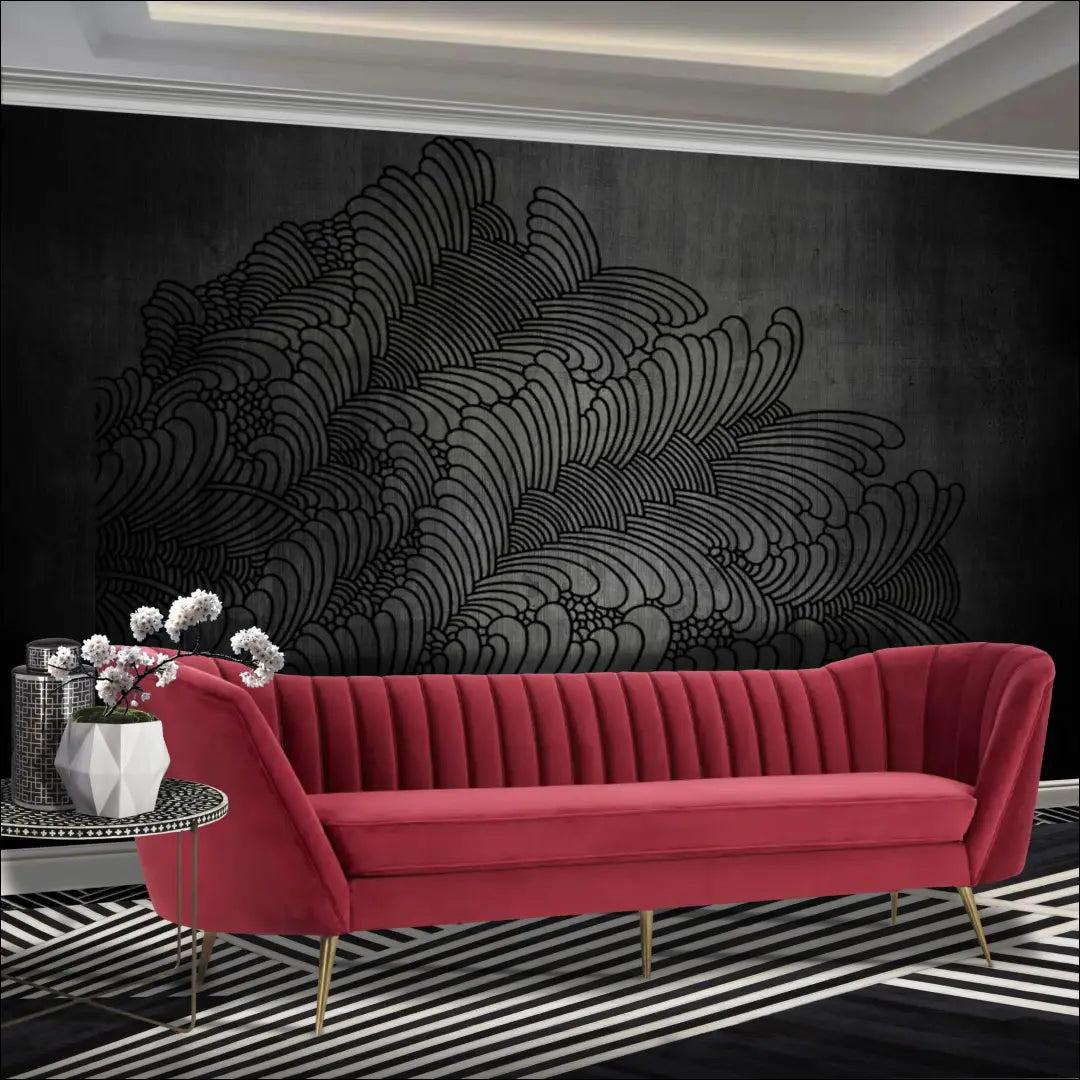 Sofa MI661 - €711 Save 55% __label:Pristatymas 1-2 d.d., color-rozine, material-aksomas, material-poliesteris, minksti
