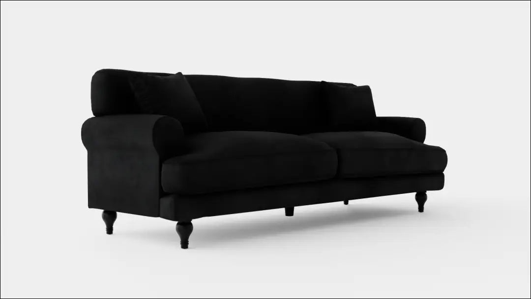 Sofa MI799 - €345 Save 50% __label:Pristatymas 1-2 d.d., color-juoda, material-aksomas, material-poliesteris, minksti