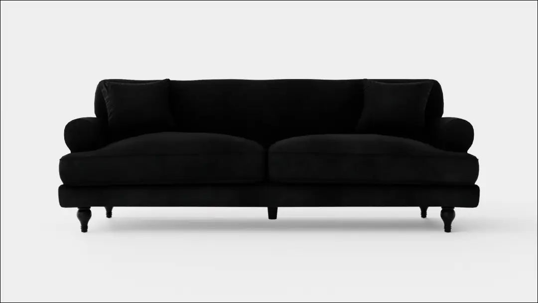 Sofa MI799 - €345 Save 50% __label:Pristatymas 1-2 d.d., color-juoda, material-aksomas, material-poliesteris, minksti