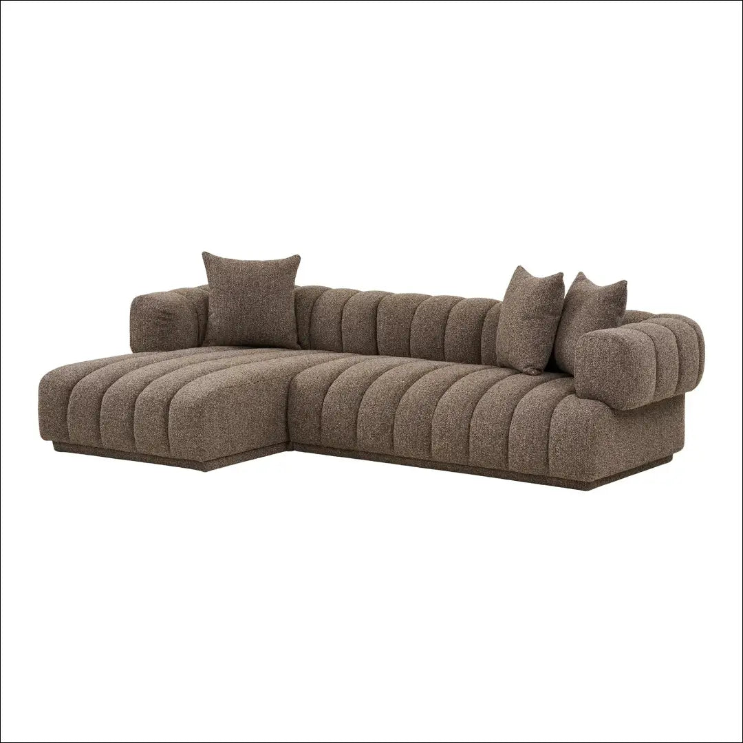 Sofa su 3 pagalvėlėmis kairėn ruda RD159 - €2,253 Save 15% __label:Pristatymas 5-14 d.d., Lounge sofas, nordic,