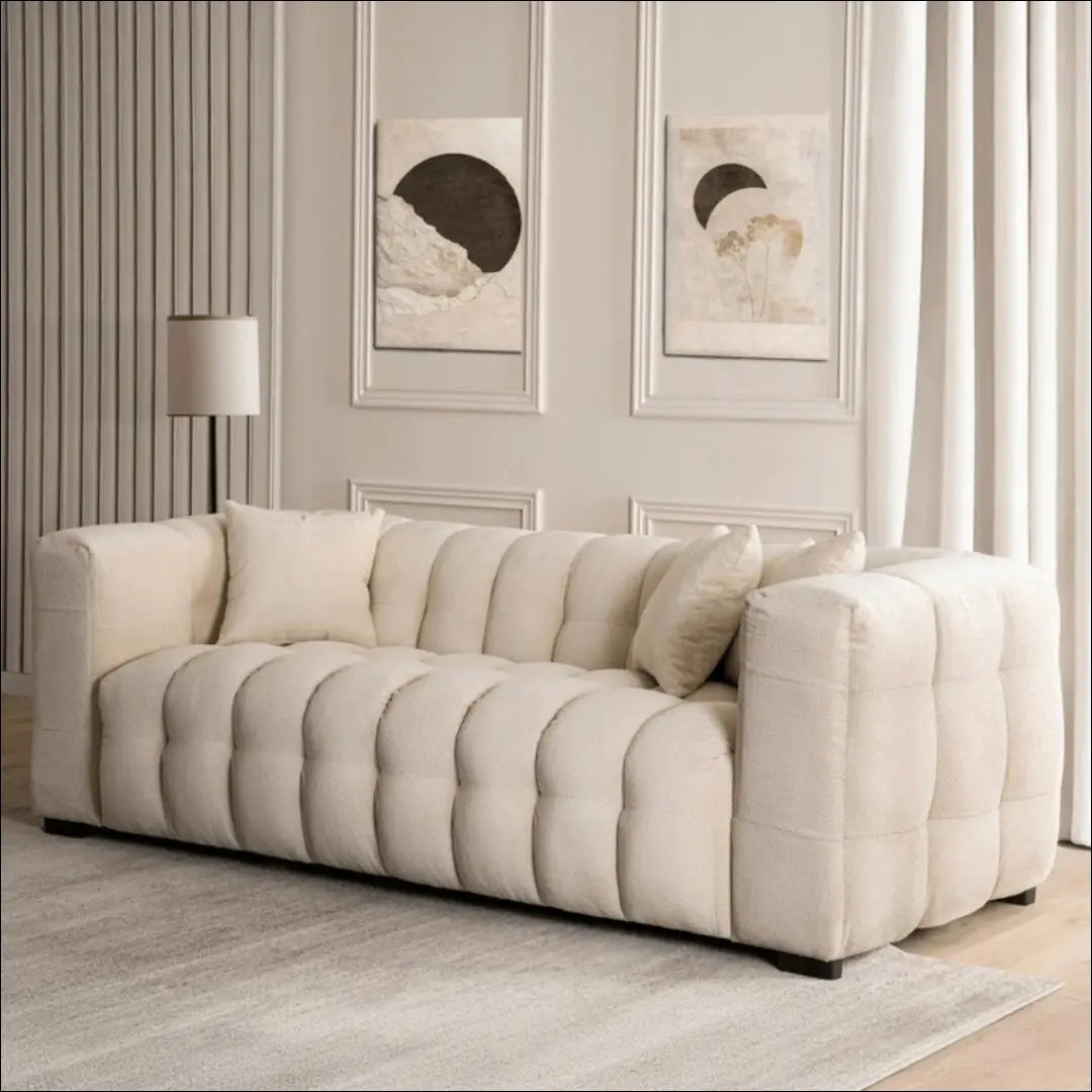 Sofa su audiniu kreminės spalvos TE925 - €1,182 Save 15% __label:Pristatymas 5-14 d.d., elite, over-200,