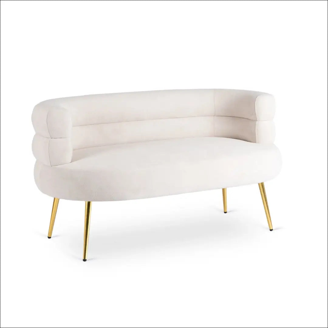 Sofa su buklė audinio audiniu kreminės spalvos TE847 - €336 Save 15% __label:Pristatymas 5-14 d.d., elite, over-200,