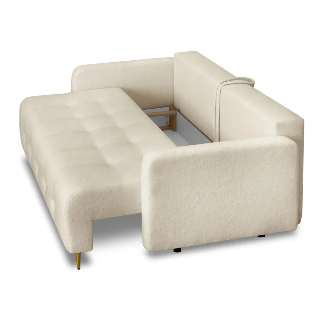 Sofa su buklė audinio audiniu smėlio spalvos TE1157 - €1,086 Save 15% __label:Pristatymas 5-14 d.d., elite, over-200,