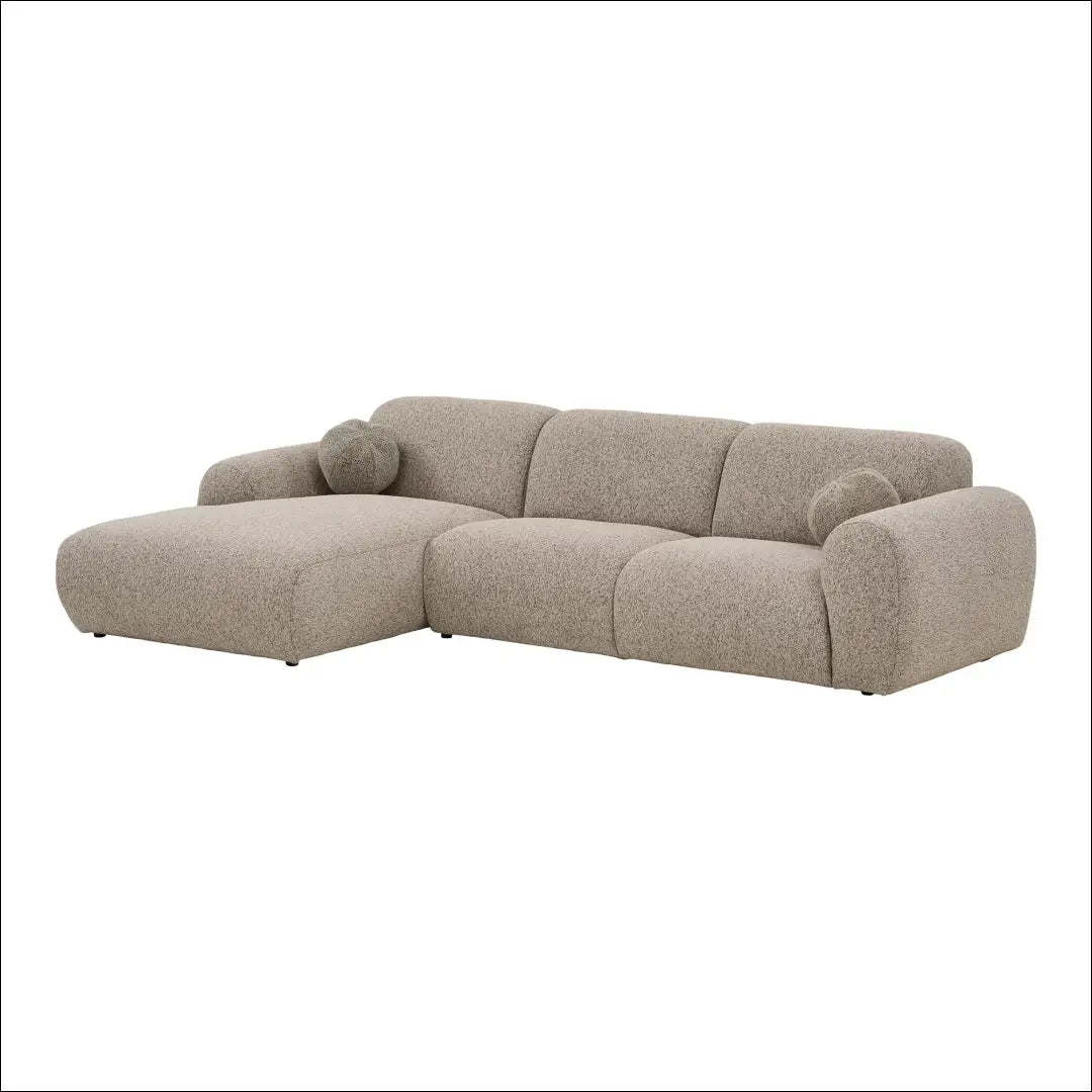 Sofa su dviem pagalvėlėmis kairėn akmens pilka RD164 - €2,105 Save 15% __label:Pristatymas 5-14 d.d., Akmens spalvos