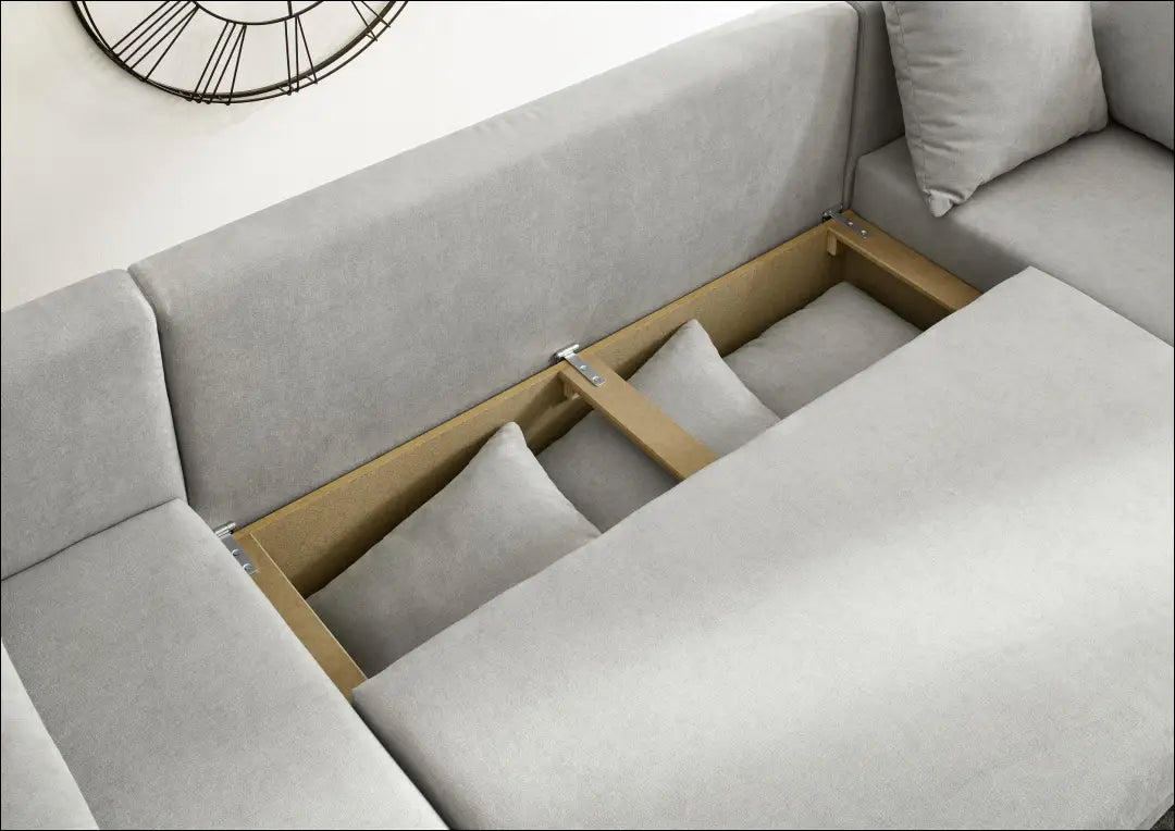 Sofa su miegama funkcija MI927 - €450 Save 50% __label:Pristatymas 1-2 d.d., color-pilka, kampai, material-poliesteris,