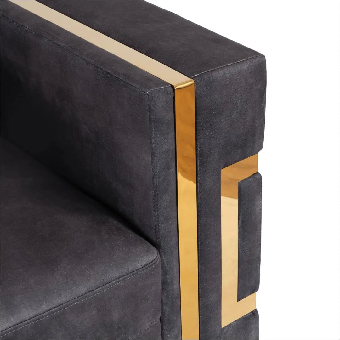 Sofa su veliūro audiniu juodos spalvos / auksinės TE1063 - €1,170 Save 15% __label:Pristatymas 5-14 d.d., elite,