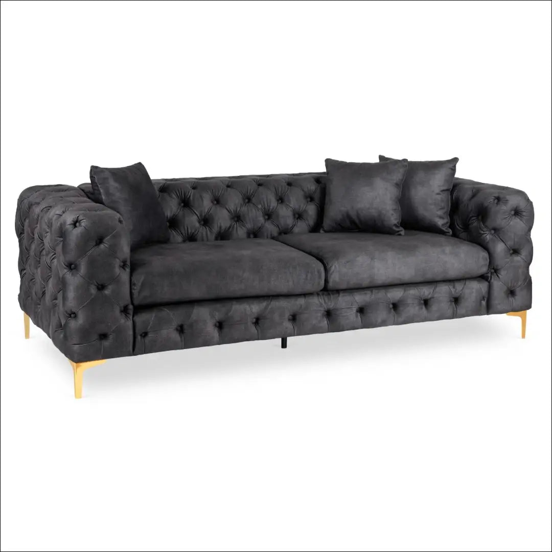 Sofa su veliūro audiniu juodos spalvos TE1071 - €854 Save 15% __label:Pristatymas 5-14 d.d., elite, over-200,