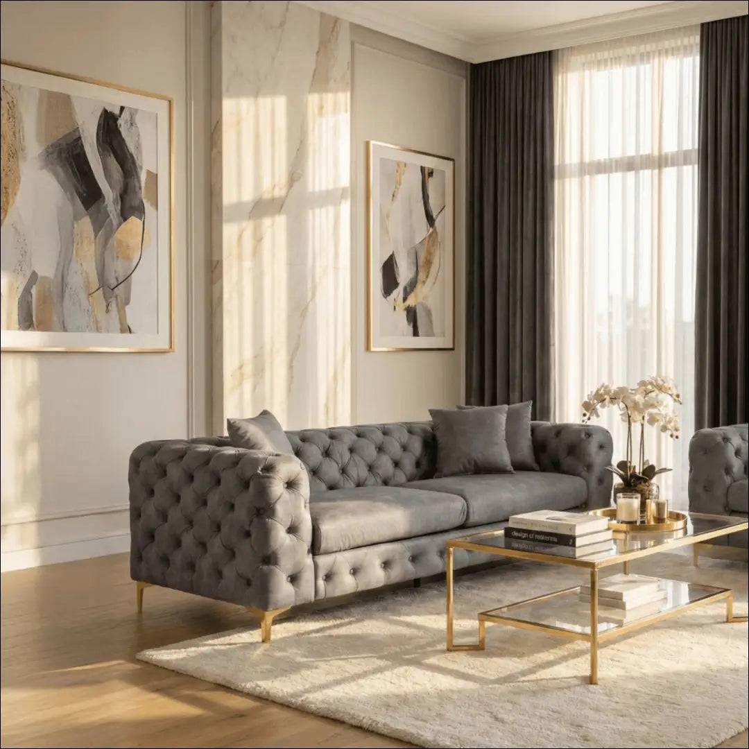 Sofa su veliūro audiniu pilkos spalvos TE1072 - €854 Save 15% __label:Pristatymas 5-14 d.d., elite, over-200,