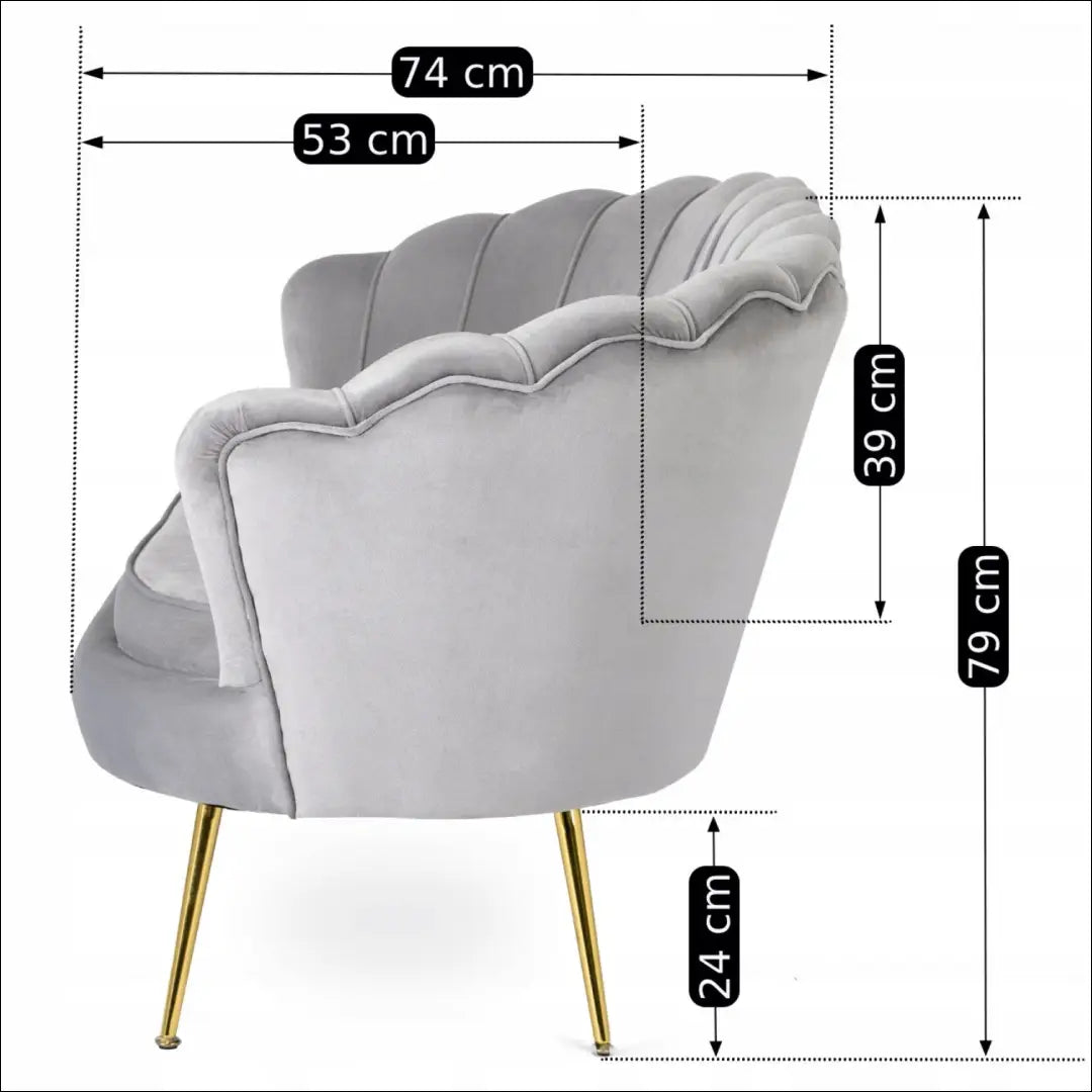 Sofa su veliūro audiniu pilkos spalvos TE293 - €297 Save 15% __label:Pristatymas 5-14 d.d., elite, over-200,