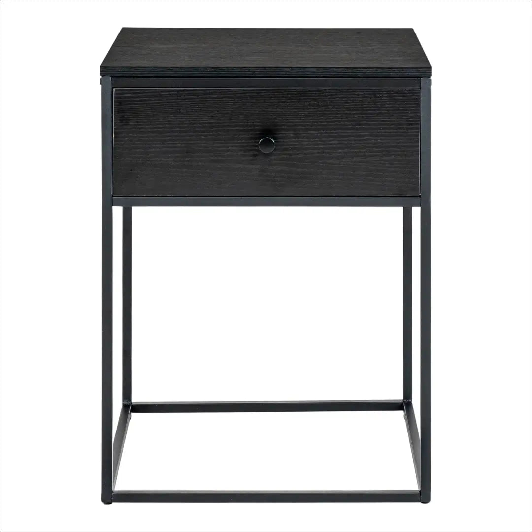 Šoninis staliukas 1 stalčius juodas rėmas 40x40x55 cm RD335 - €85 Save 15% 50-100, Juoda, nordic, Side tables, uzsakomi