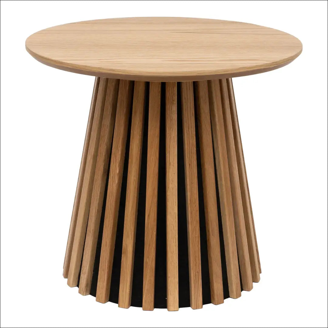 Šoninis staliukas ąžuolo fanera natūralus ø50x45 cm RD354 - €227 Save 15% nordic, over-200, Side tables, uzsakomi,