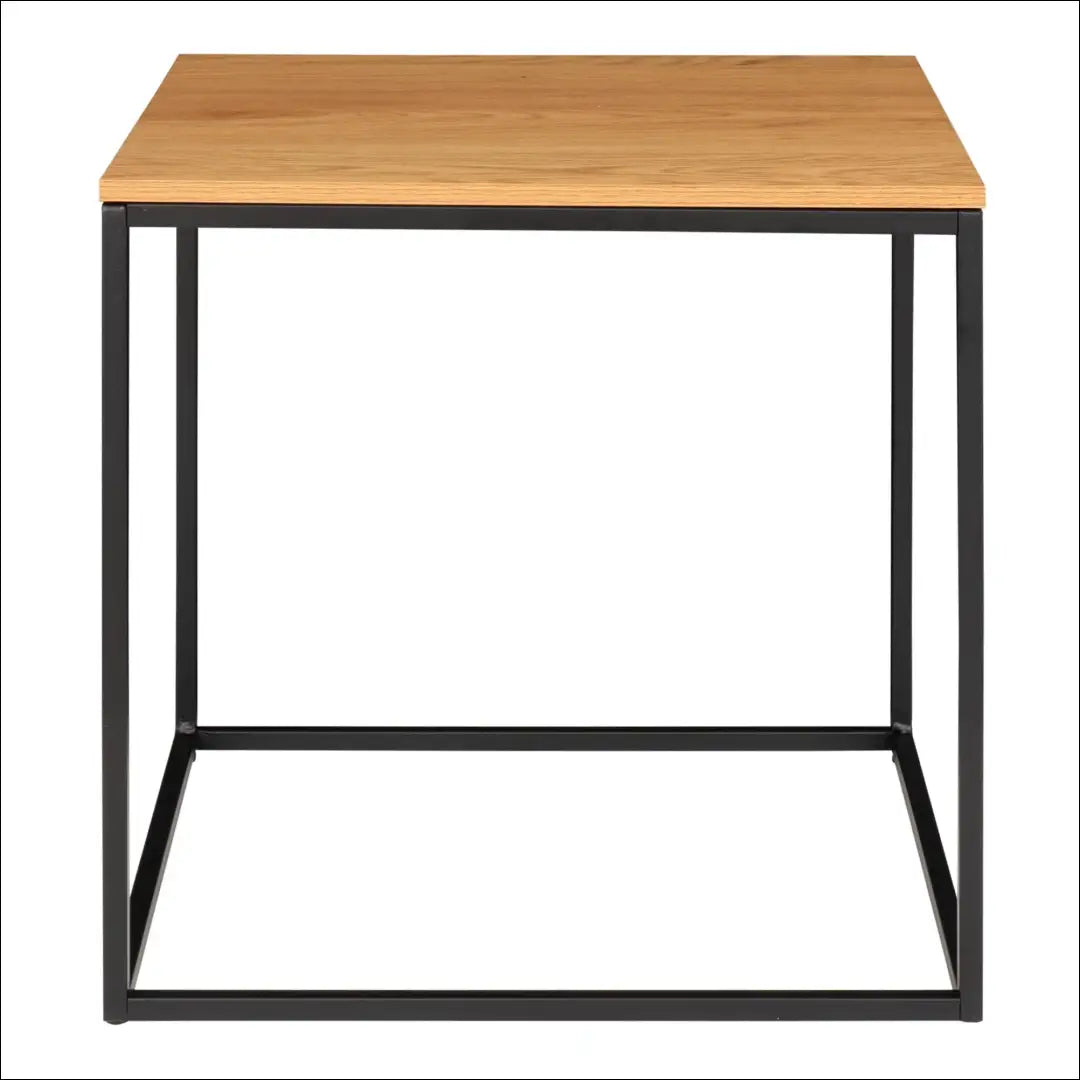 Šoninis staliukas ąžuolo imitacijos juodas rėmas 45x45x45 cm RD324 - €29 Save 15% 25-50, __label:Pristatymas 5-14 d.d.,