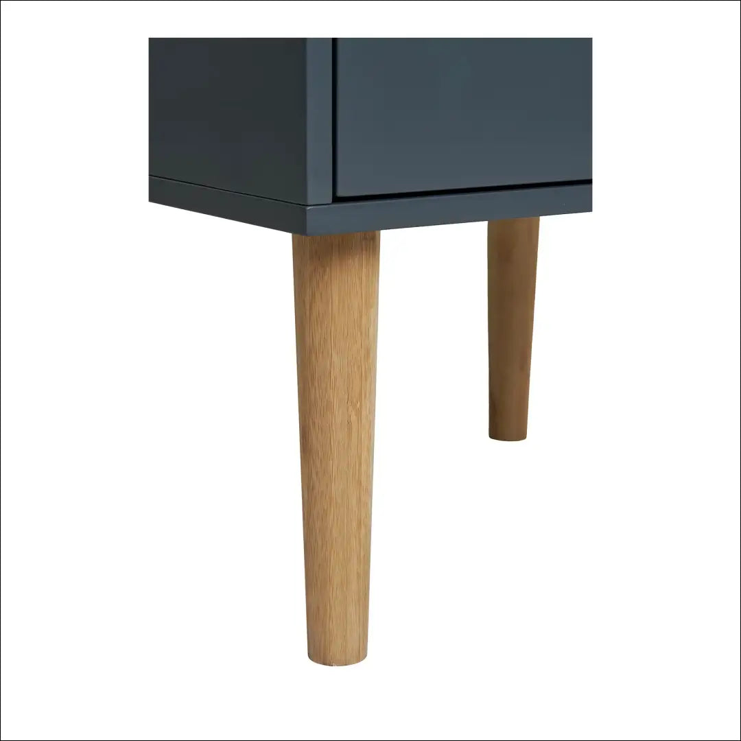 Šoninis staliukas dažytas medis 2 stalčiai tamsiai pilkas 40x35x55 cm RD527 - €97 Save 15% 50-100, __label:Pristatymas