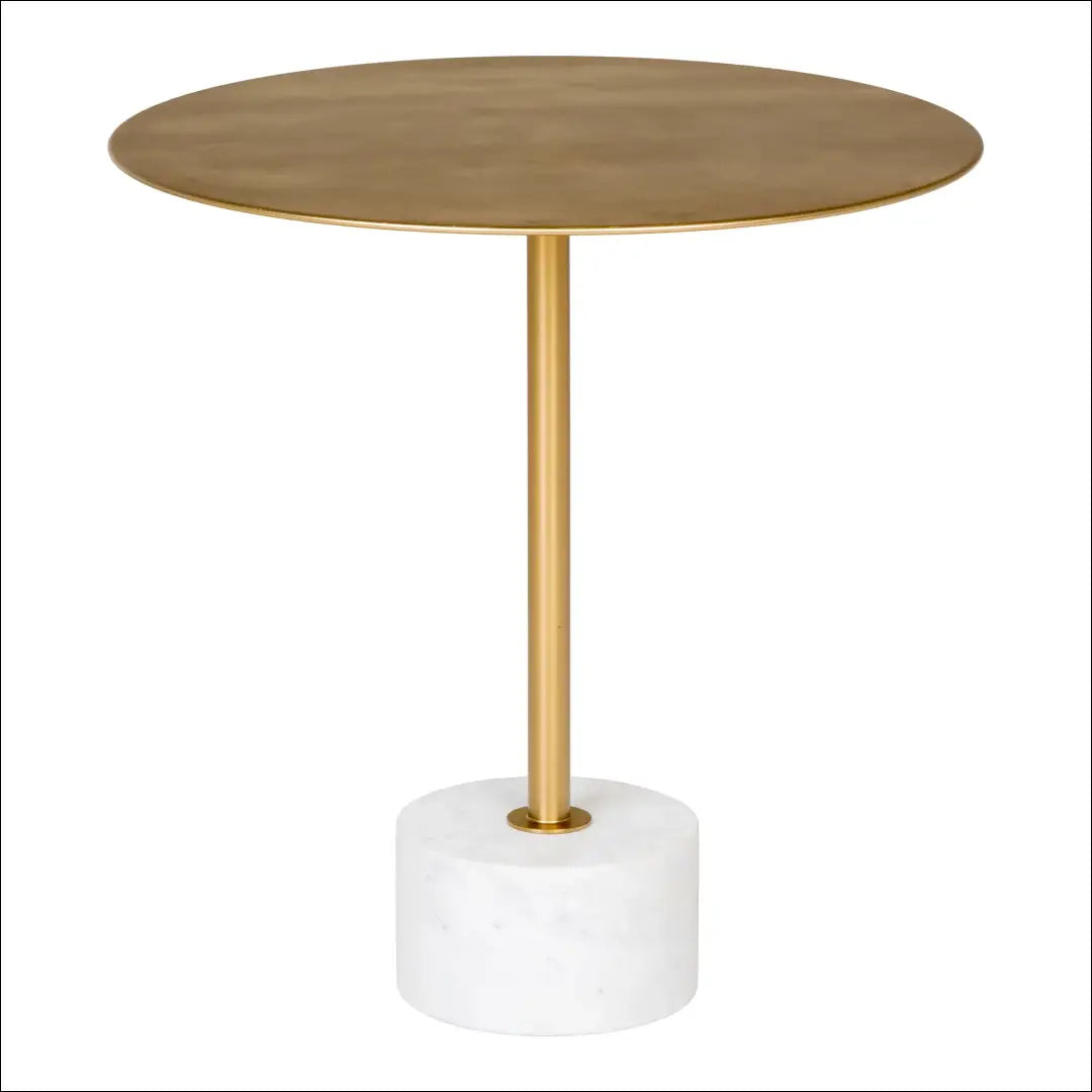 Šoninis staliukas iš žalvario ir marmuro ø51x52 cm RD302 - €126 Save 15% 100-200, Brass / Marble, nordic, Side tables,