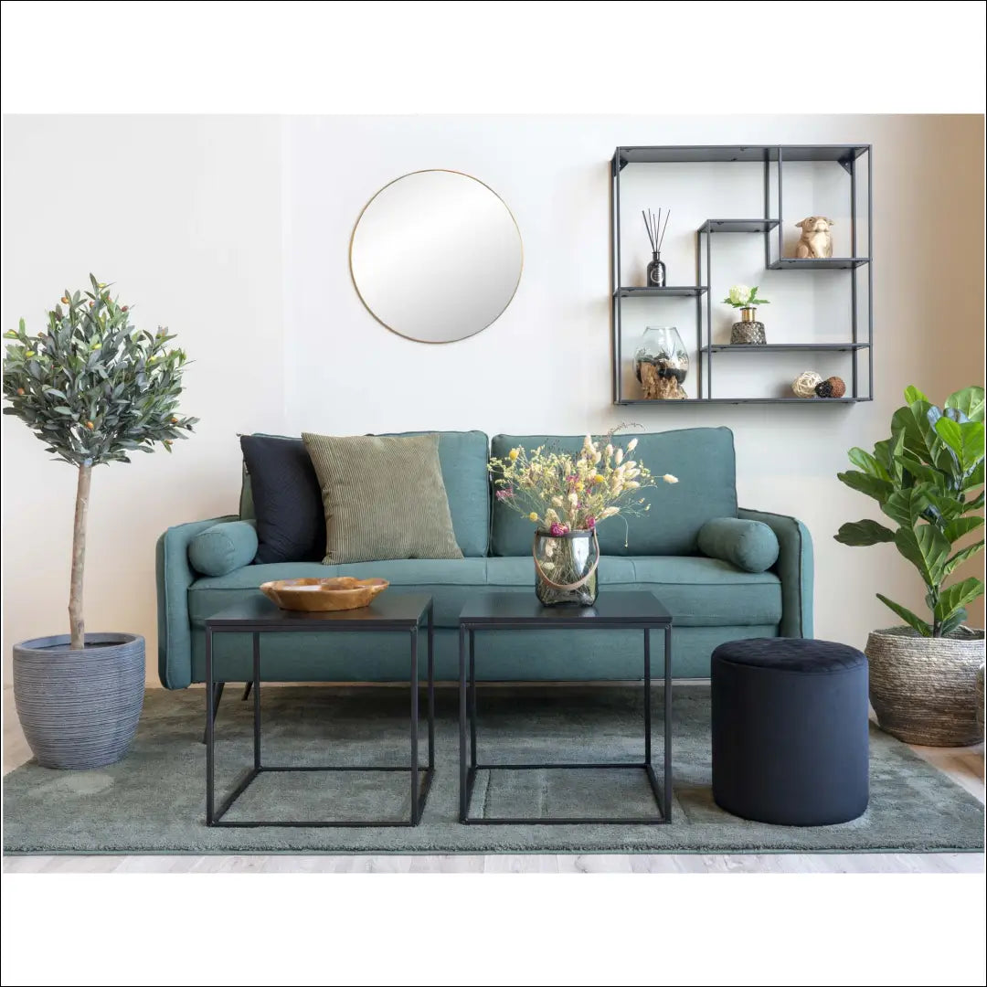 Šoninis staliukas juodas rėmas 45x45x45 cm RD322 - €39 Save 15% 25-50, __label:Pristatymas 5-14 d.d., Juoda, nordic,