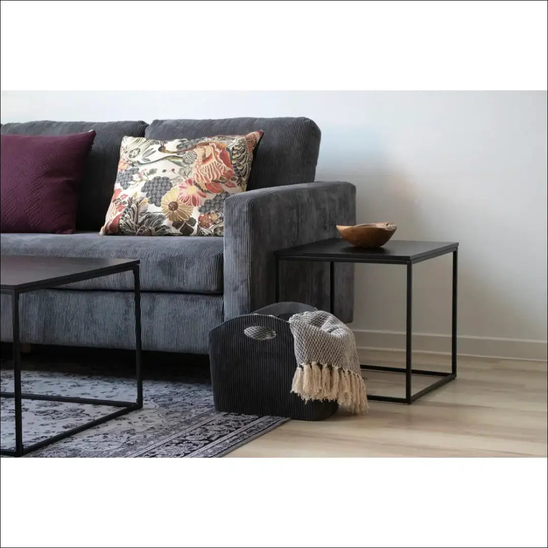 Šoninis staliukas juodas rėmas 45x45x45 cm RD322 - €39 Save 15% 25-50, __label:Pristatymas 5-14 d.d., Juoda, nordic,