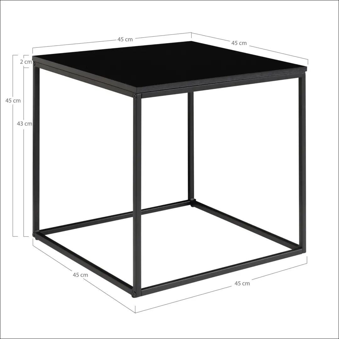 Šoninis staliukas juodas rėmas 45x45x45 cm RD322 - €39 Save 15% 25-50, __label:Pristatymas 5-14 d.d., Juoda, nordic,