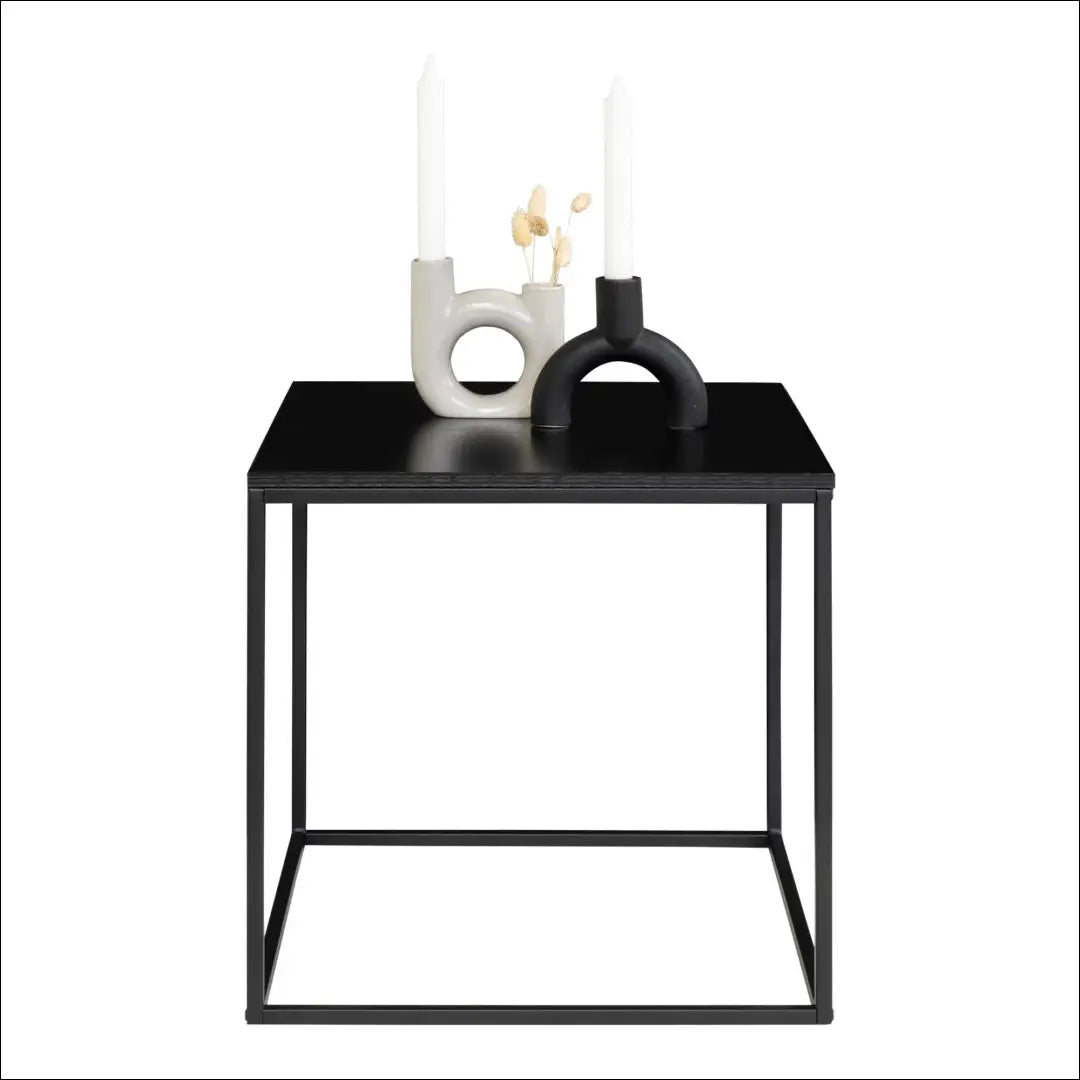 Šoninis staliukas juodas rėmas 45x45x45 cm RD322 - €39 Save 15% 25-50, __label:Pristatymas 5-14 d.d., Juoda, nordic,