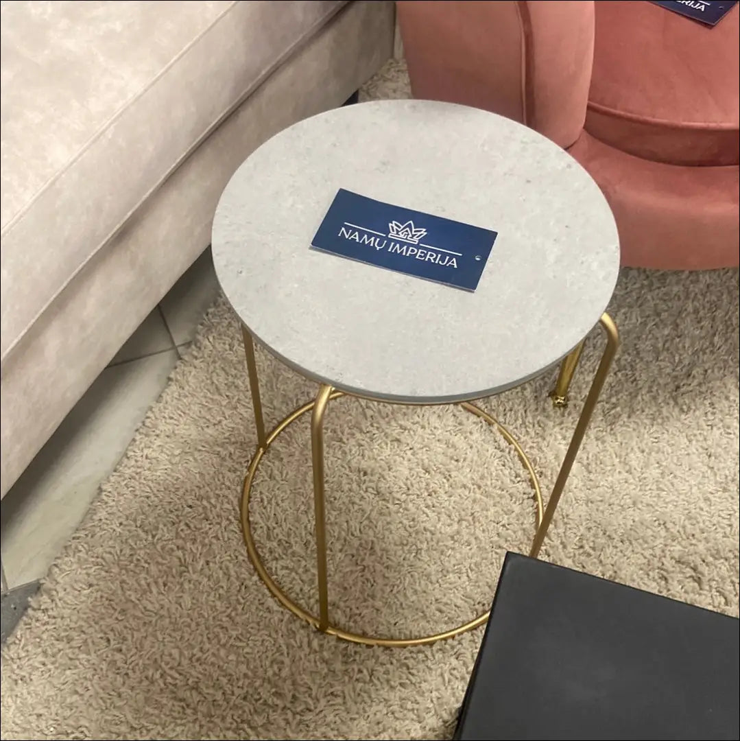 Šoninis staliukas SI1077 - €168 Save 70% 100-200, __label:Pristatymas 1-2 d.d., color-auksine, color-pilka,