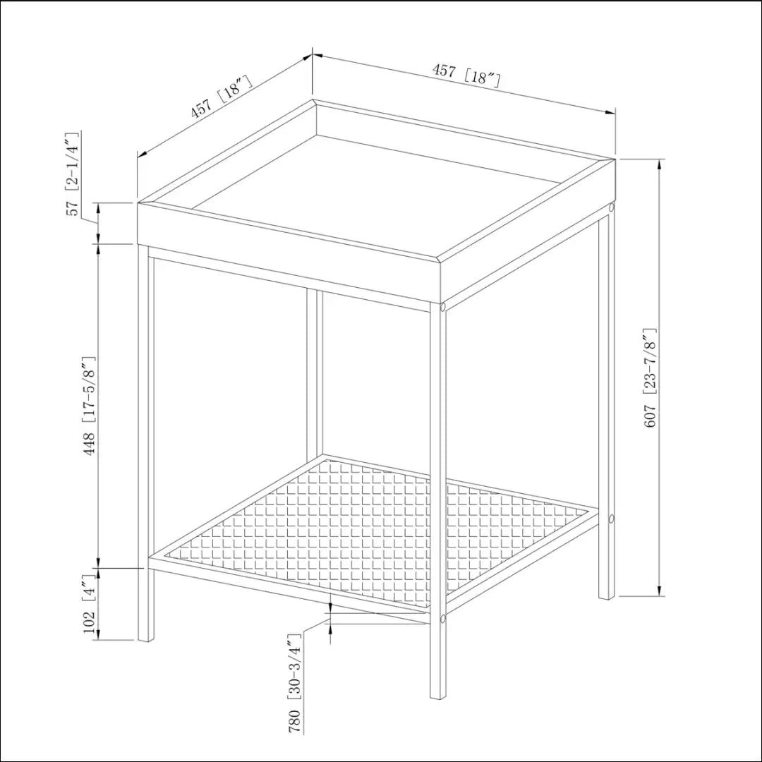 Šoninis staliukas SI1738 - €62 Save 55% 50-100, __label:Pristatymas 1-2 d.d., color-juoda, color-ruda, material-mediena