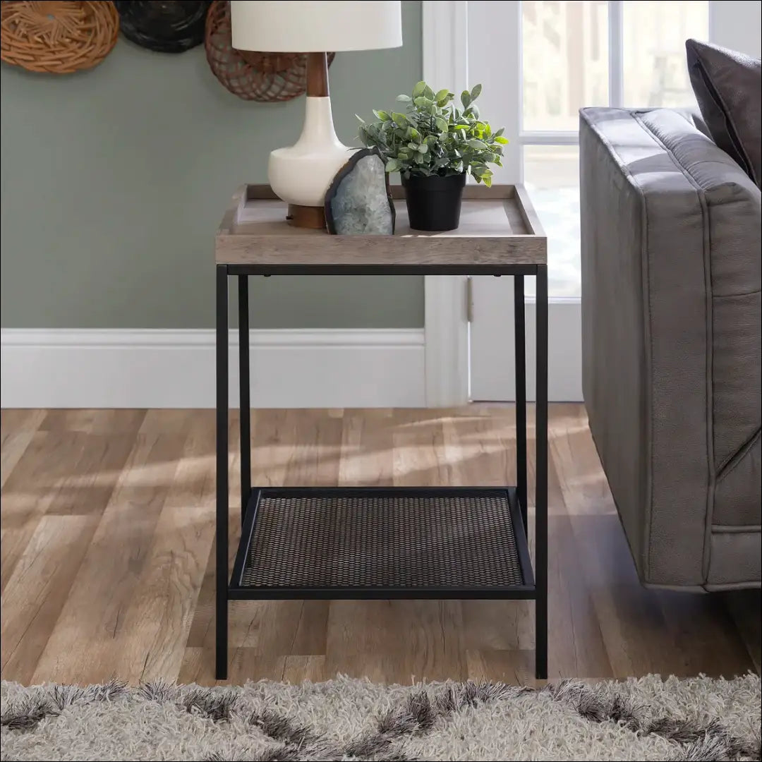 Šoninis staliukas SI1738 - €62 Save 55% 50-100, __label:Pristatymas 1-2 d.d., color-juoda, color-ruda, material-mediena