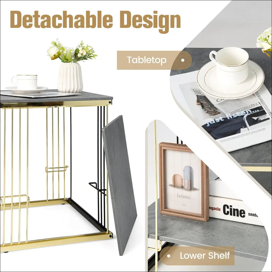 Šoninis staliukas SI1743 - €66 Save 55% 50-100, __label:Pristatymas 1-2 d.d., color-auksine, color-juoda, color-pilka