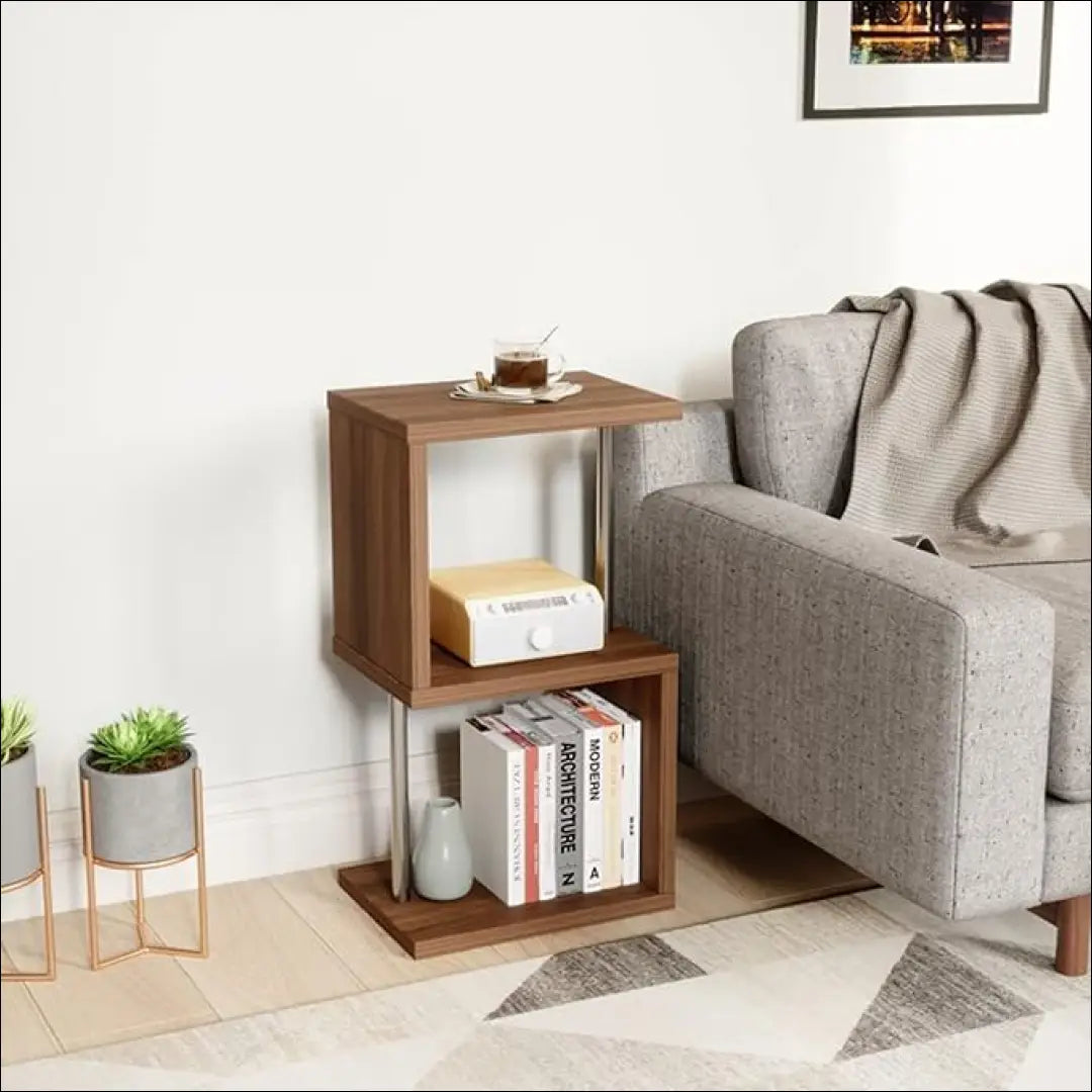 Šoninis staliukas SI1897 - €32 Save 50% 25-50, __label:Pristatymas 1-2 d.d., color-ruda, color-sidabrine,