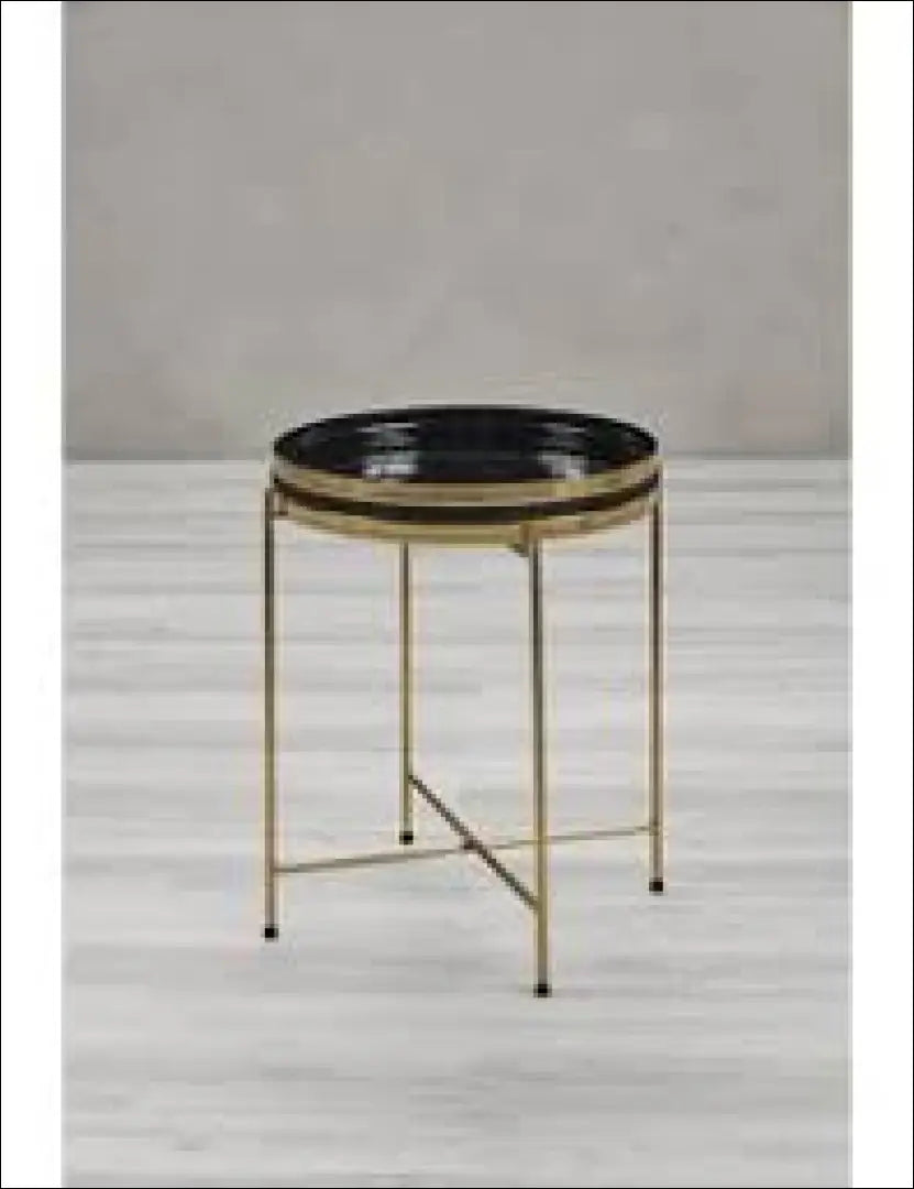 Šoninis staliukas SI1932 - €48 Save 50% 25-50, __label:Pristatymas 1-2 d.d., color-auksine, color-juoda,