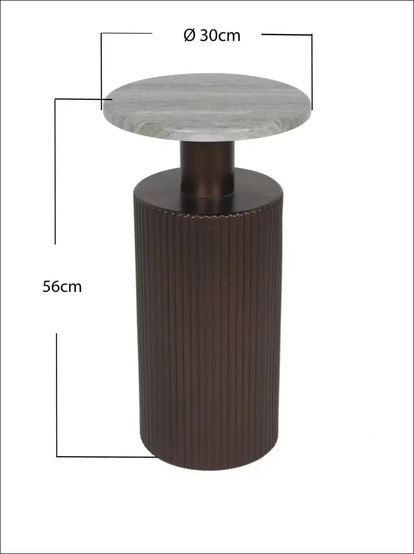 Šoninis staliukas SI2418 - €49 Save 50% 25-50, __label:Pristatymas 1-2 d.d., color-ruda, color-smelio, material-mdf MDF